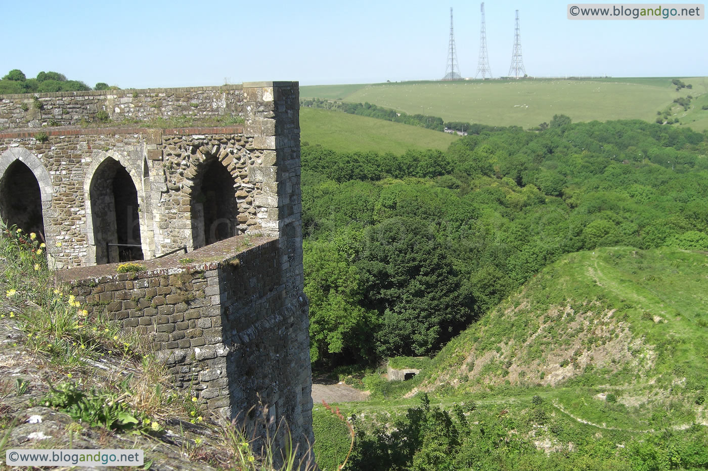 Dover Castle - Avranches Tower and WW2 radar masts